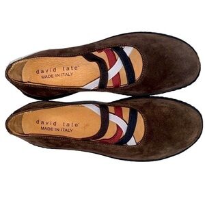 DAVID TATE MIKA MUSHROOMCORE GOBLINCORE SUEDE BROWN SLIPON ACTIVEWEAR SHOES 7N